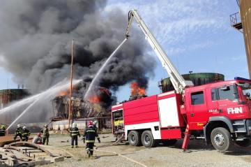 Bakıdakı güclü yanğından - Fotolar - Video