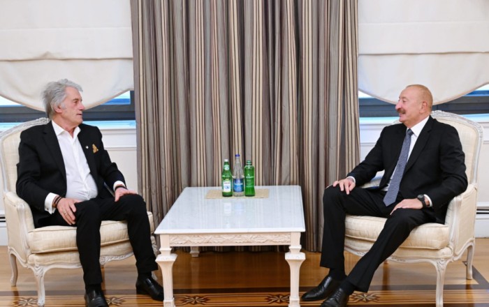 Prezident İlham Əliyev Ukraynanın sabiq Prezidenti Viktor Yuşenko ilə görüşüb