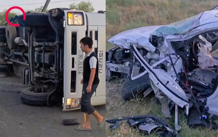 “Hyundai” “ISUZU” ilə toqquşdu - 4 nəfər xəsarət aldı