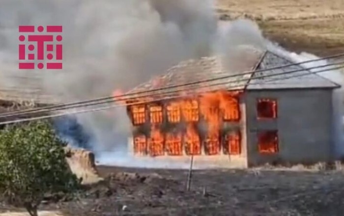 Cəlilabadda ev kül oldu - VİDEO