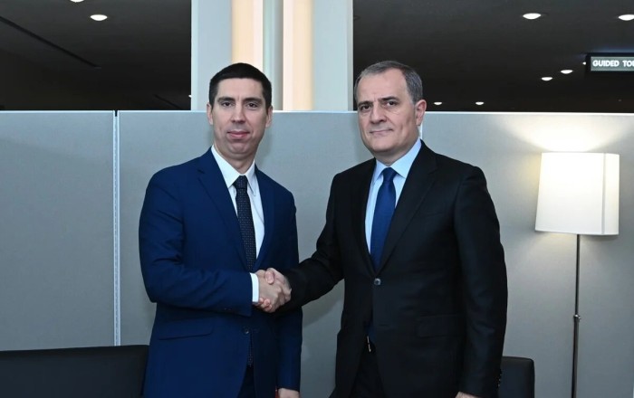 Ceyhun Bayramovla Moldovanın XİN rəhbəri görüşdü