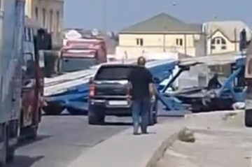 Xocasən yolunda xarab olan TIR -