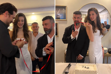 Nişan üzüklərini Çağatay taxdı -
