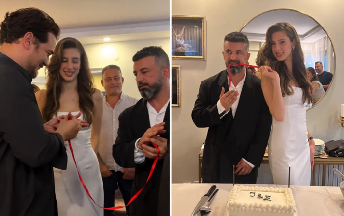 Nişan üzüklərini Çağatay taxdı -