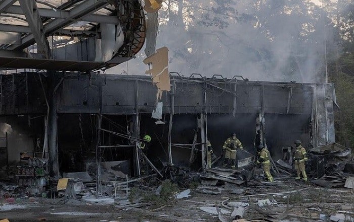 Russian drone attack on Kyiv kills two, injures 22