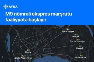 В Баку запускается экспресс-маршрут №M9