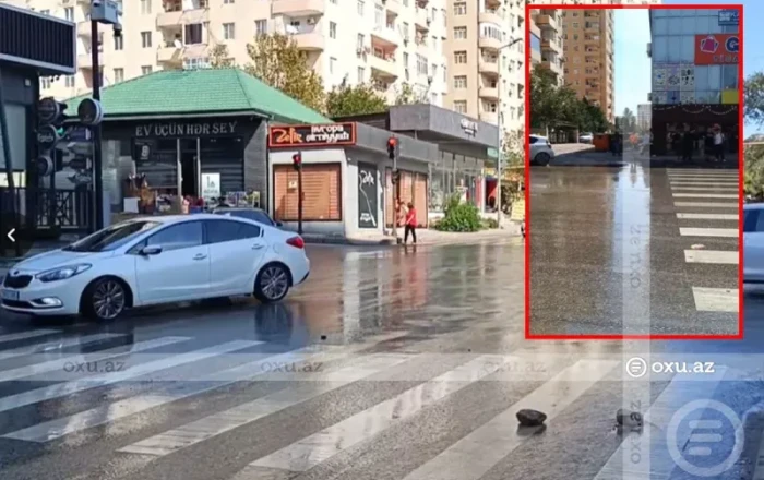 В Баку прорвало канализационную трубу: дороги оказались непроходимыми- ВИДЕО