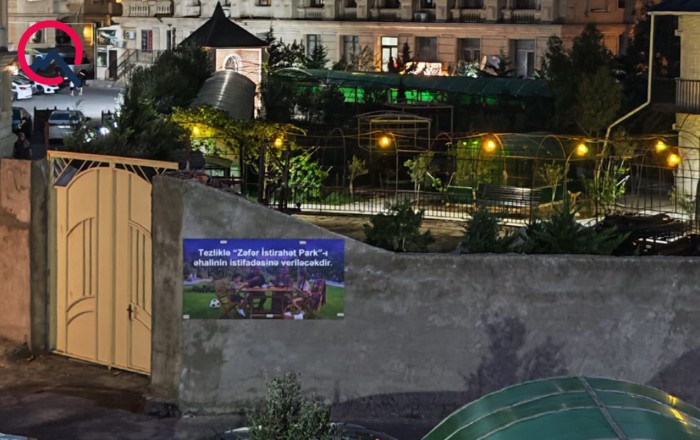 “Bəy Mamed” hasarladığı həyəti istirahət parkına çevirir - Foto