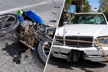 Göyçayda motosiklet avtomobilə çırpıldı, yaralı var -