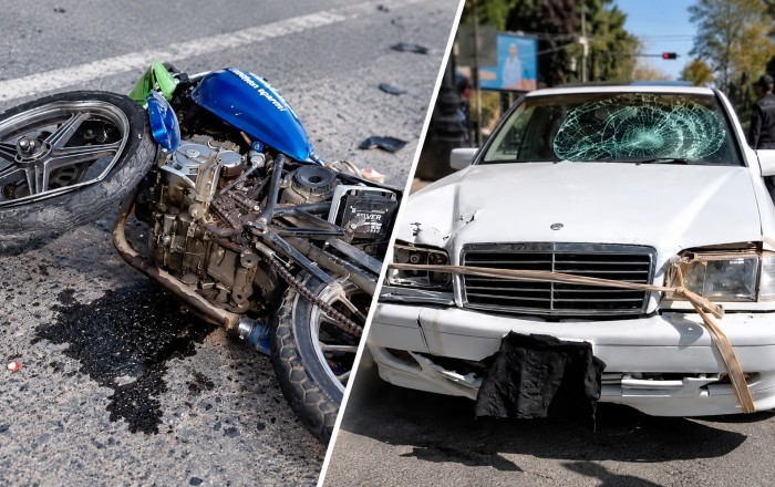 Göyçayda motosiklet avtomobilə çırpıldı, yaralı var -