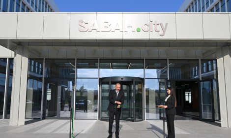 İlham Əliyev “SABAH.city”nin açılışında - Fotolar