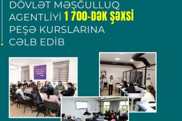 Dövlət Məşğulluq Agentliyi 1700-dək şəxsi peşə kurslarına cəlb edib
