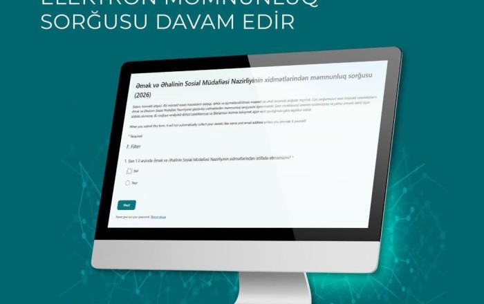 Nazirliyin xidmətləri ilə bağlı e-sorğu davam edir
