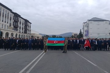 Xankəndidə Zəfər parkına yürüş - Fotolar