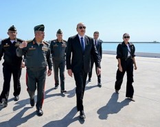 President Ilham Aliyev visited Azerbaijani Navy - Photo