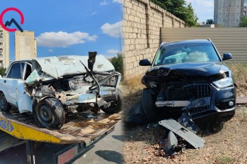 Gəncədə “Audi” ilə “Vaz 2107” toqquşdu -