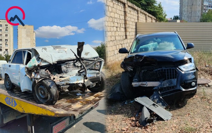 Gəncədə “Audi” ilə “Vaz 2107” toqquşdu -