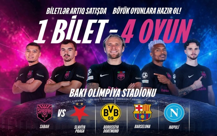 “Sabah” Bakıda keçiriləcək matçlar üçün vahid biletləri satışa çıxardı