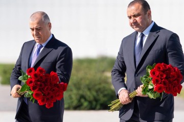 Əli Nağıyev və Orxan Sultanov Zəfər parkını ziyarət etdi - Fotolar