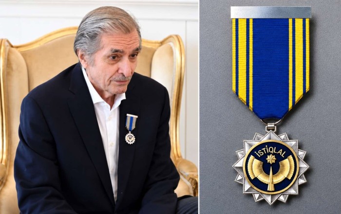 Təltif olunduğu ordeni illər öncə özü hazırlayıbmış...