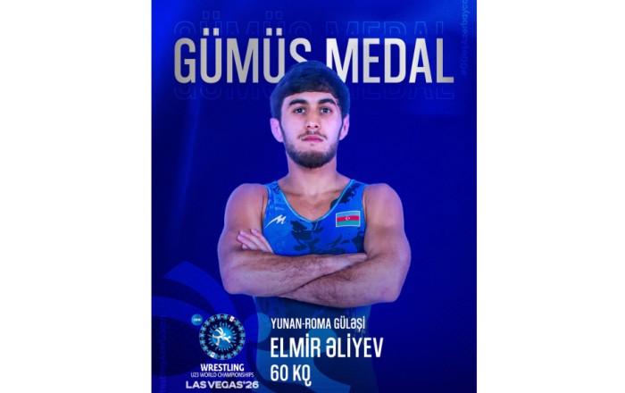 Azərbaycan güləşçisi dünya çempionatında gümüş medal qazanıb