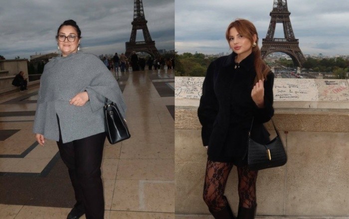 Aybəniz Haşımova qızı ilə Parisdə -