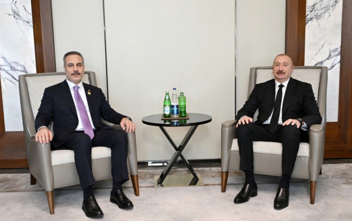 İlham Əliyev Hakan Fidanla görüşdü