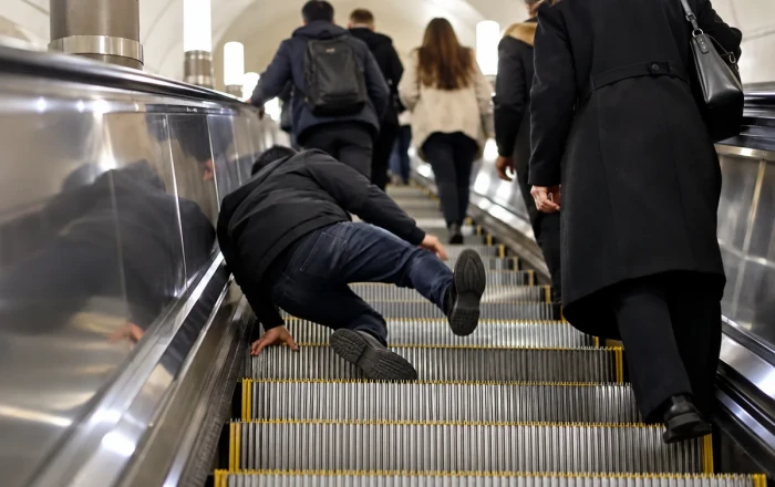 Bu il metroda 700-ə yaxın sərnişin eskalatordan yıxılıb -