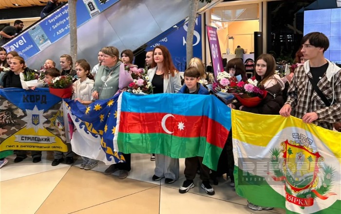 Очередная группа украинских детей прибыла в Азербайджан на реабилитацию