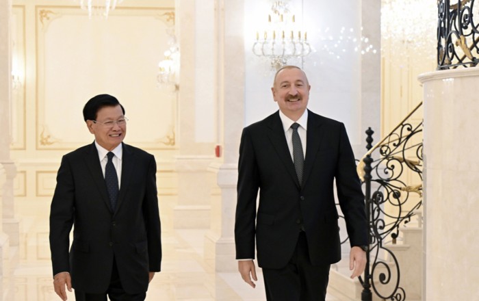 İlham Əliyev adından Laos Prezidentinin şərəfinə rəsmi nahar verilib - Fotolar