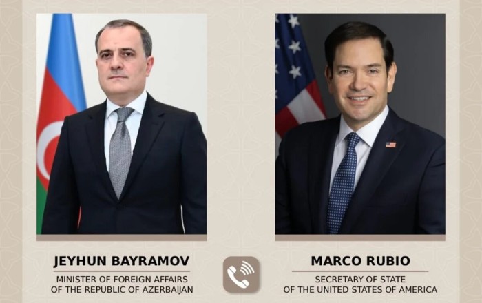 Bayramov Rubio ilə danışdı: Azərbaycan-Ermənistan normallaşma prosesi müzakirə edildi