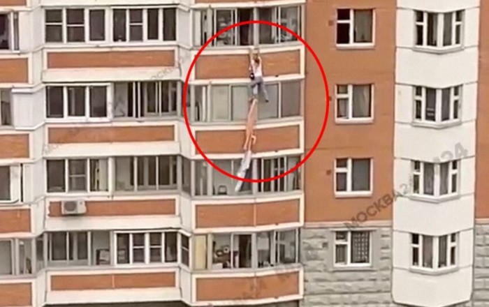 Xilasedicilər xəyanətin üstünü açdılar: 8-ci mərtəbədən yıxılsa da, sağ qaldı - Fotolar