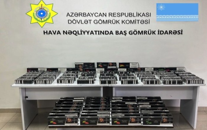Bağdad-Bakı aviareysi ilə ölkəyə qanunsuz gətirilən 866 qutu qəlyan tütünü aşkarlanıb