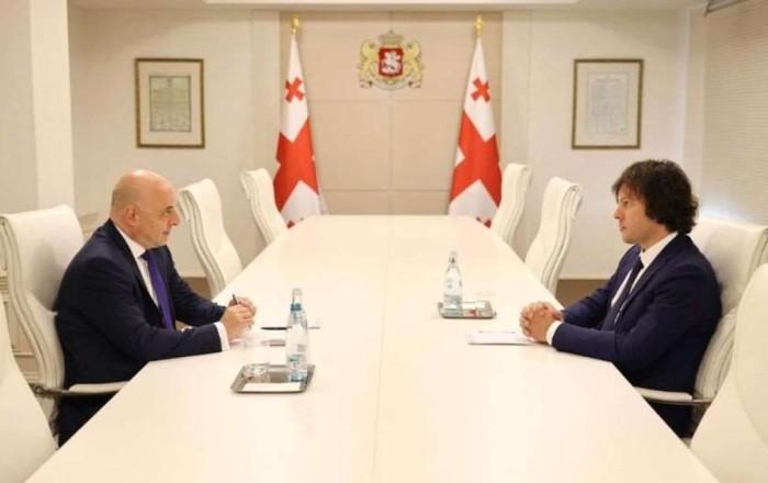 Kobaxidze Gürcüstanın Azərbaycana yeni təyin olunmuş səfiri ilə görüşüb