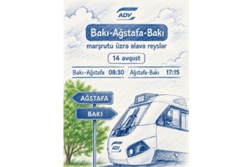 Bakı–Ağstafa–Bakı marşrutu üzrə əlavə qatar reysləri təyin olunub