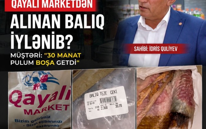 "Qayalı" marketdə biabırçılıq: Xarab məhsulu zibil qutusuna atıb, məsuliyyətdən qaçmaq istədilər! - VİDEO