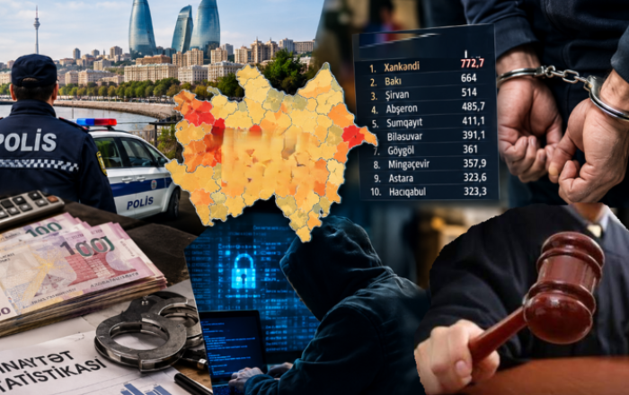 AZƏRBAYCANDA CİNAYƏTKARLIĞIN “XƏRİTƏSİ”... – Ən yüksək göstərici hansı şəhər və rayonlardadır?